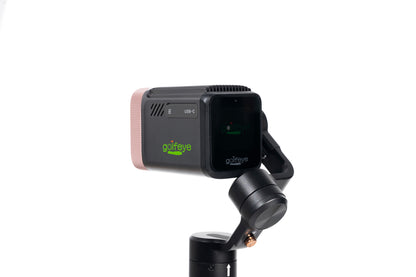 Golfeye handle body close-up, screen side 45 degree